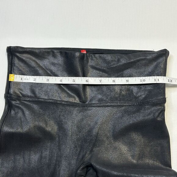 SPANX Faux Leather Black Power Waistband High Waist Leggings Womens Small 2437 - Picture 13 of 13